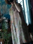 Vintage Frog Button Dress Linen Floral Qipao 5.jpg