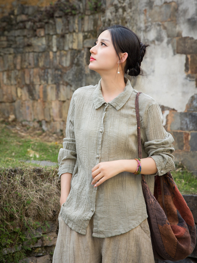 Vintage Linen Top Retro Long Sleeve Shirt3.jpg Vintage Linen Top Retro Long Sleeve Shirt3.jpg