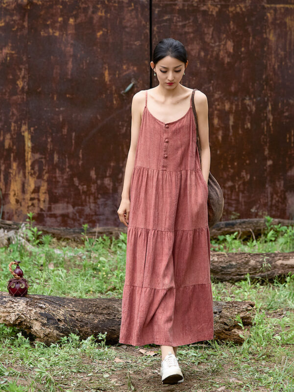 Vintage Spaghetti Strap Linen Sundress4.jpg