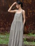 Vintage Spaghetti Strap Linen Sundress4.jpg