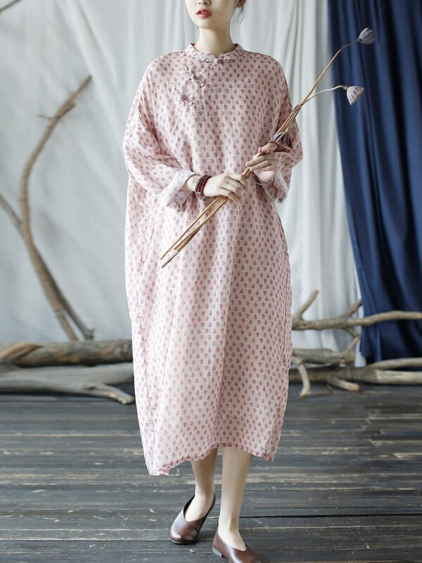 Womens Printed Dress Vintage Losse Qipao7.jpg