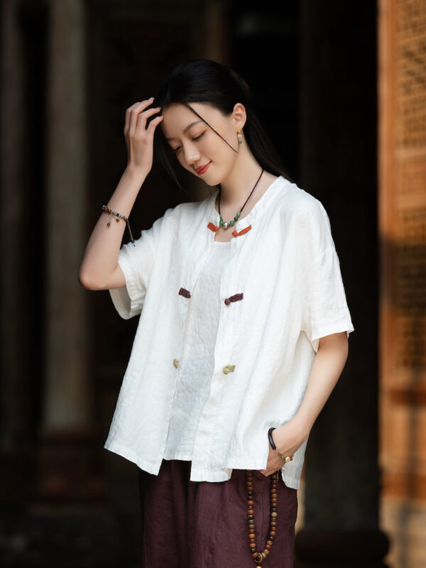 Zen Clothing Linen Top Summer Blouse1.jpg
