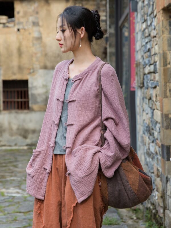 Zen Style Cotton Jacket Vintage Loose Fit Coat5.jpg