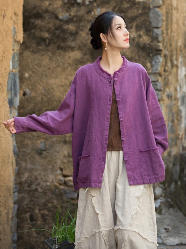 Zen Style Linen Outerwear Loose Fit Jacket6.jpg