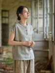 Zen Style Linen Top Summer Tee1.jpg