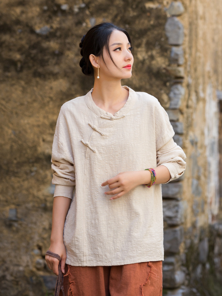 Zen Style Long Sleeve Blouse Cotton Shirt2.jpg Zen Style Long Sleeve Blouse Cotton Shirt2.jpg