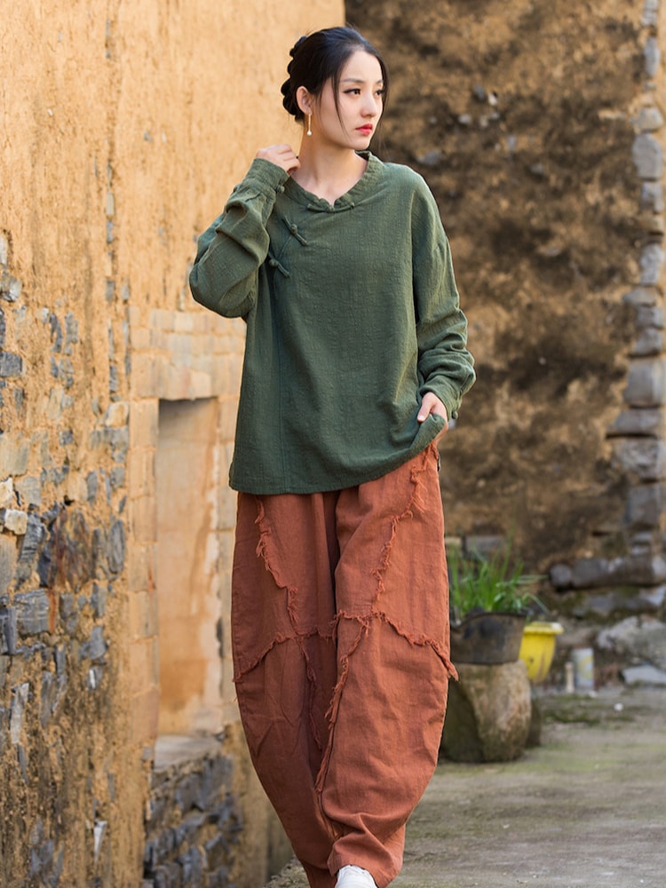 Zen Style Long Sleeve Blouse Cotton Shirt6.jpg Zen Style Long Sleeve Blouse Cotton Shirt6.jpg