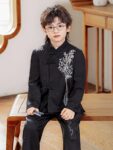 boys chinese embroidered jacket fan pose 2.jpg