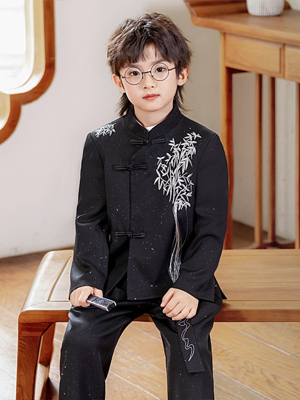 boys bamboo embroidered chinese jacket standing 3.jpg boys bamboo embroidered chinese jacket standing 3.jpg