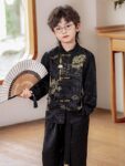 boys embroidered chinese tang suit gold thread front 1.jpg