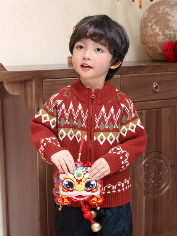 chinese new year kids clothing red knit sweater front.jpg