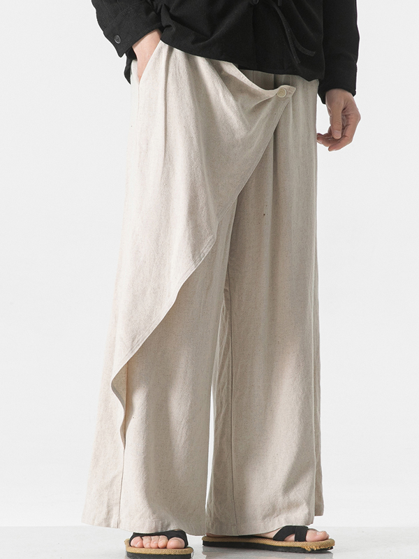chinoiserie linen loose pants men 1.jpg