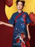 fashion cheongsam blue chinese dress 1.jpg