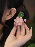 fresh lotus hairclip chinese style hair accessories1.jpg