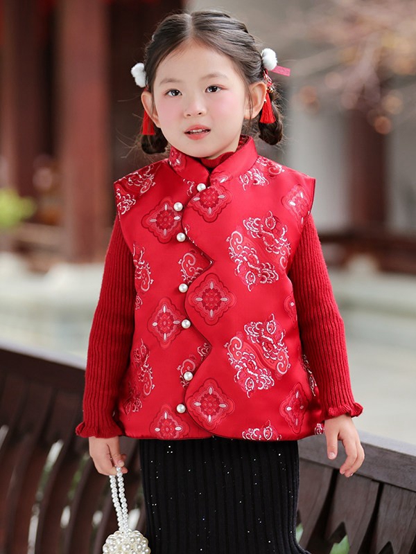 girls chinese tang vest red front view winter.jpg girls chinese tang vest red front view winter.jpg