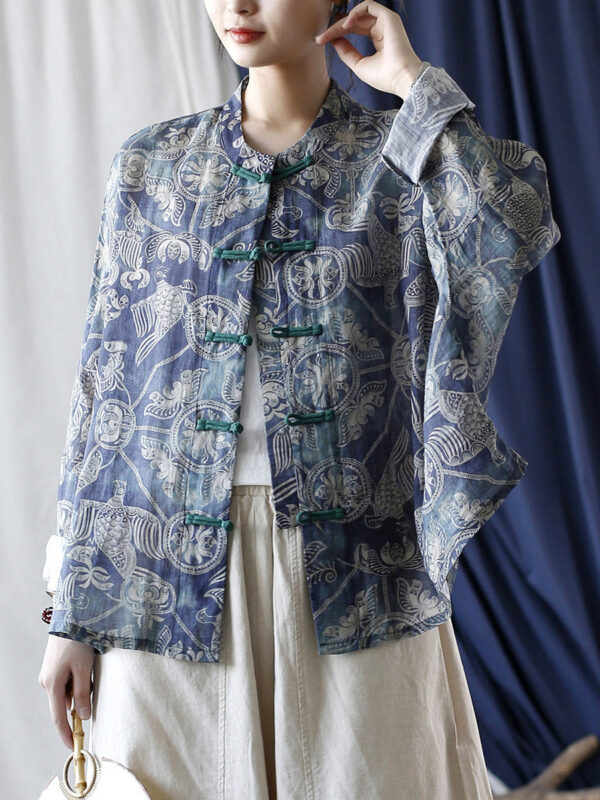 hmnskd120 tang suit blue front frog button.jpg