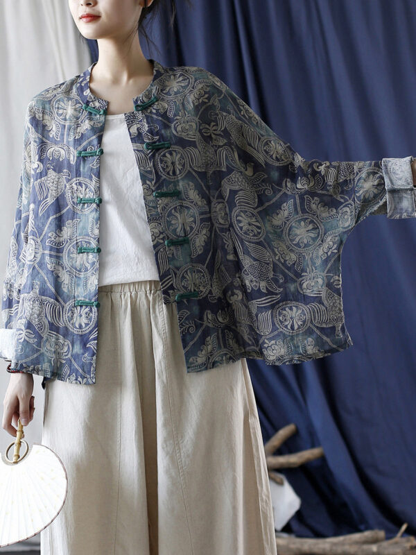 hmnskd120 tang suit blue side flowy loose.jpg