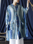 hmnskd122 ramie shirt blue front frog button.jpg