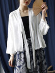 hmnskd130 cardigan white open front tie.jpg