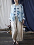 hmnskd135 linen cardigan blue casual front style.jpg