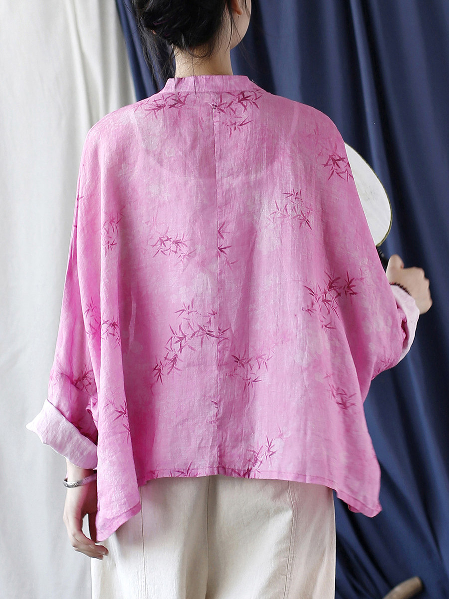 hmnskd138 linen jacket pink back floral print.jpg hmnskd138 linen jacket pink back floral print.jpg