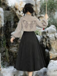 hqhf10011 modern hanfu black taupe front full look.jpg