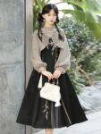 hqhf10011 modern hanfu black taupe front full look.jpg