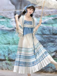hqhf10014 modern hanfu blue ivory front cover up look.jpg
