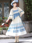 hqhf10014 modern hanfu blue ivory front cover up look.jpg