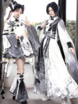 hqhf10062 modern hanfu black white front standing look.jpg