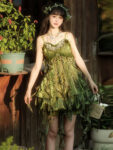 hqhf10064 modern hanfu forest green ivory front full look.jpg