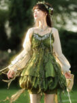 hqhf10064 modern hanfu forest green ivory front full look.jpg