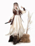 hqhf10065 modern hanfu brown ivory front cape look.jpg
