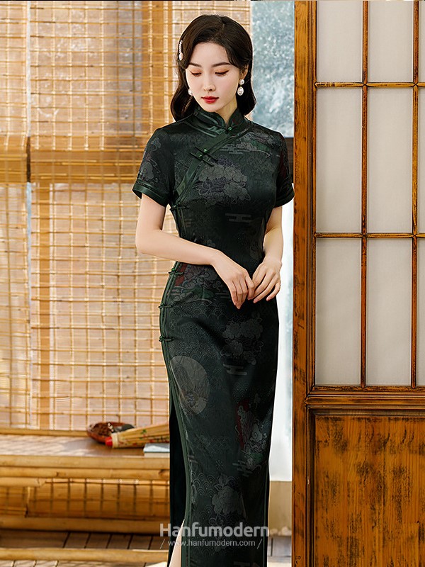 improved cheongsam short sleeve long dress new 1.jpg