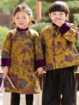 kids chinese new year jacket yellow front couple.jpg