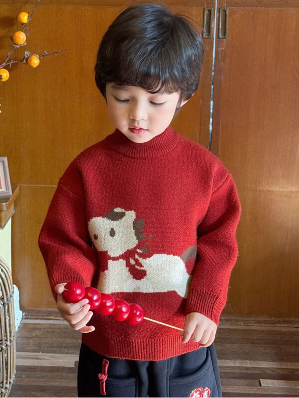 kids chinese new year outfit red sweater bear front.jpg