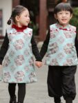 kids chinese vest dress set new year front look 1.jpg