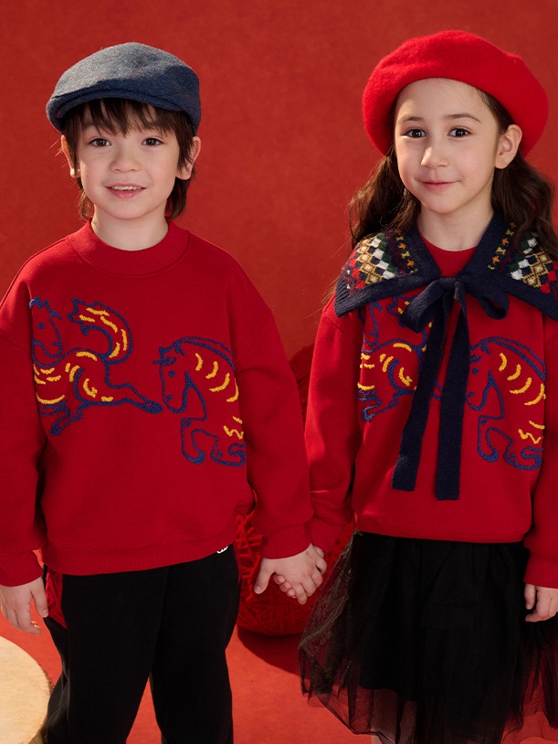 kids red fleece sweatshirt winter festive look 4.jpg kids red fleece sweatshirt winter festive look 4.jpg