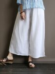 white linen wide leg pants women front view.jpg