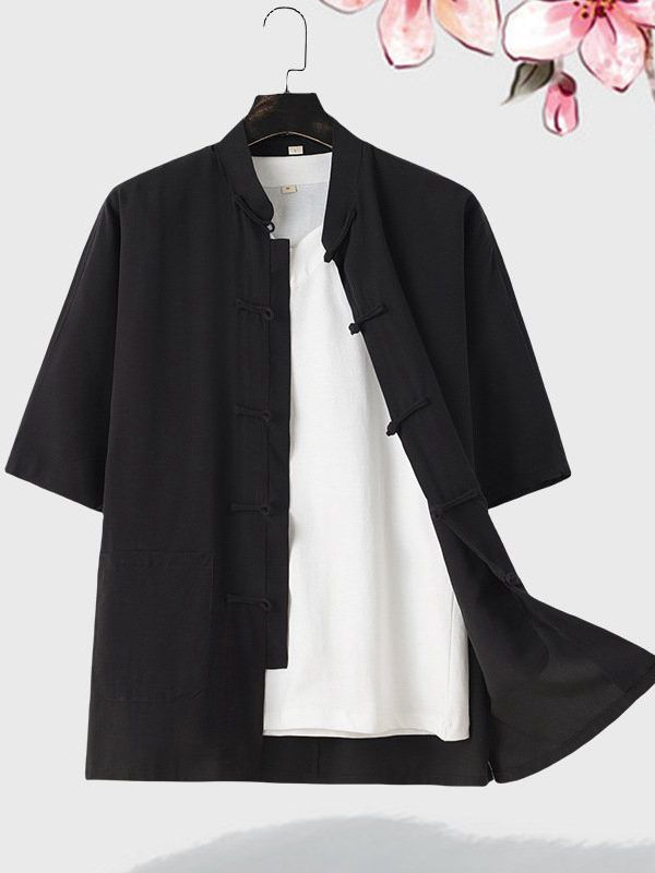 mens chinese tang shirt black styling.jpg