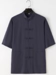 mens chinese tang shirt black front.jpg