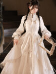 mh1012 modern hanfu brown ivory front cloak look.jpg