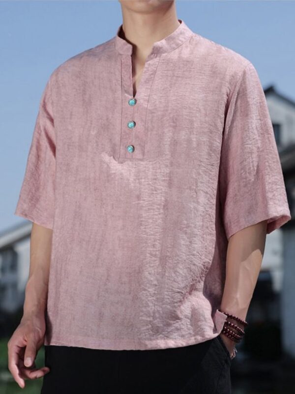 xlts10227 tang suit pink front mandarin collar.jpg