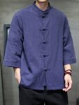 xlts10230 tang suit blue front frog button.jpg