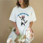 USA Feral Raccoon T Shirt Funny Patriotic Red White Blue Graphic Tee Unisex Cotton Shirt.jpg