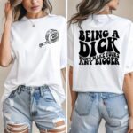 Being A Jerk Funny T Shirt Sarcastic Humor Graphic Tee Unisex Cotton Shirt.jpg