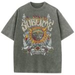 Sun Pattern Acid Washed T Shirt Oversized Unisex Vintage Graphic Tee.jpg