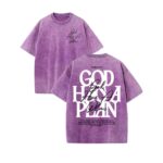 God Has a Plan Vintage Washed T Shirt 230gsm Heavyweight Double Sided Christian Graphic Tee.jpg