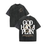 God Has a Plan Vintage Washed T Shirt 230gsm Heavyweight Double Sided Christian Graphic Tee.jpg