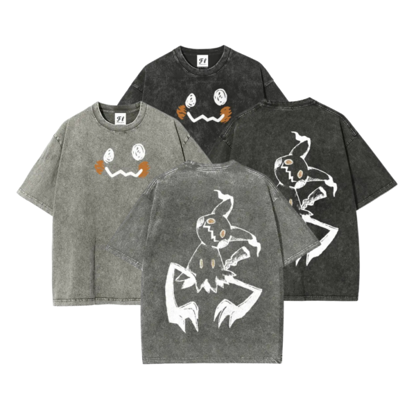 Japanese Pocket Monsters Washed T Shirt.png